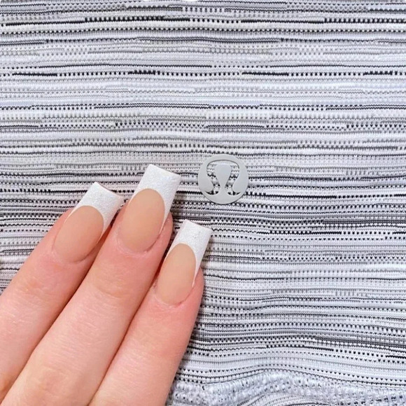 Lululemon High Times Crop Leggings in Silver Fox Coral Pink Zipper Small - Picture 6 of 11